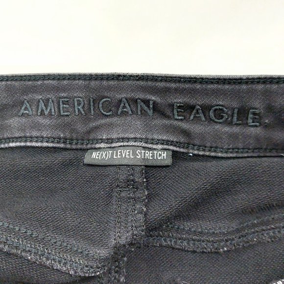 American Eagle Black Super Hi-Rise Jegging Jeans - Picture 7 of 14